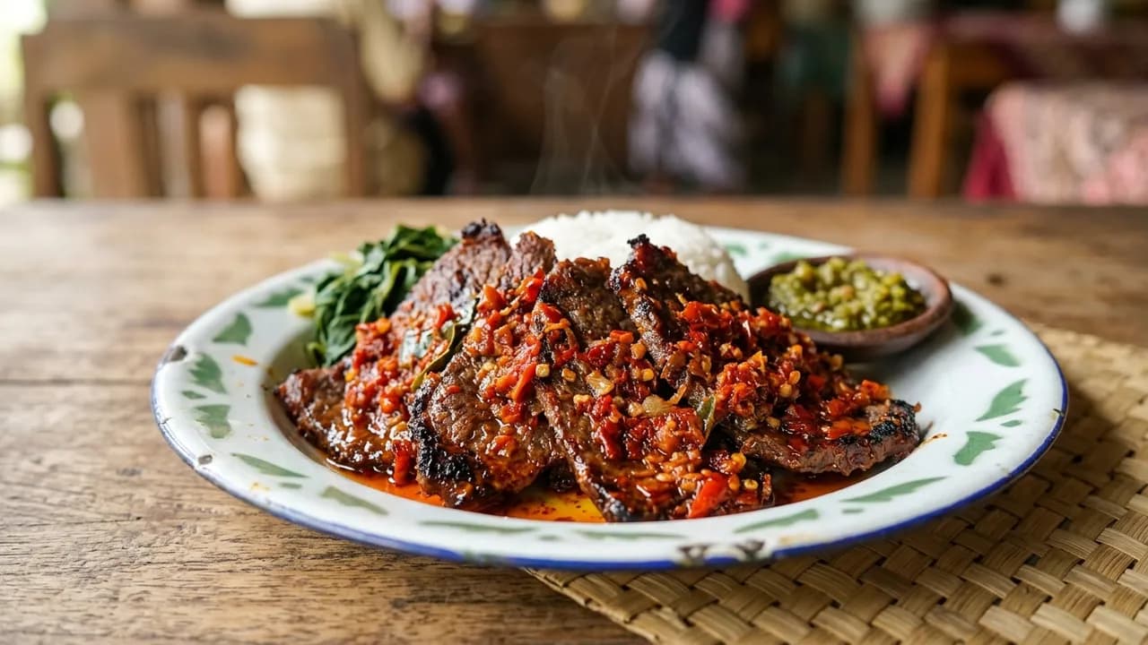 Resep Dendeng Batokok Balado Basah Khas Minang Daging Empuk