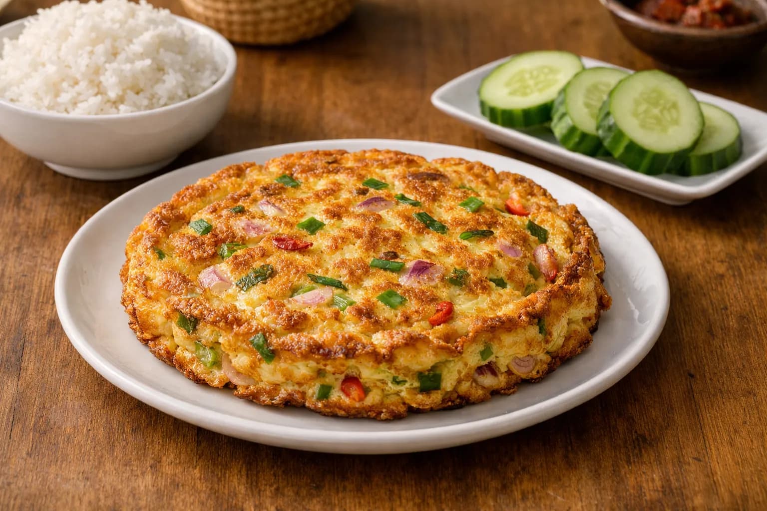 Telur Dadar Spesial Sahur Tebal dan Mengenyangkan