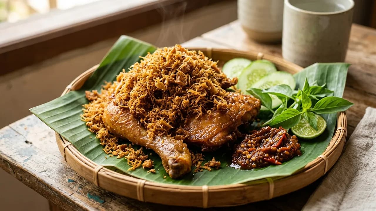 Resep Ayam Goreng Lengkuas Gurih Bumbu Meresap Serundeng Melimpah