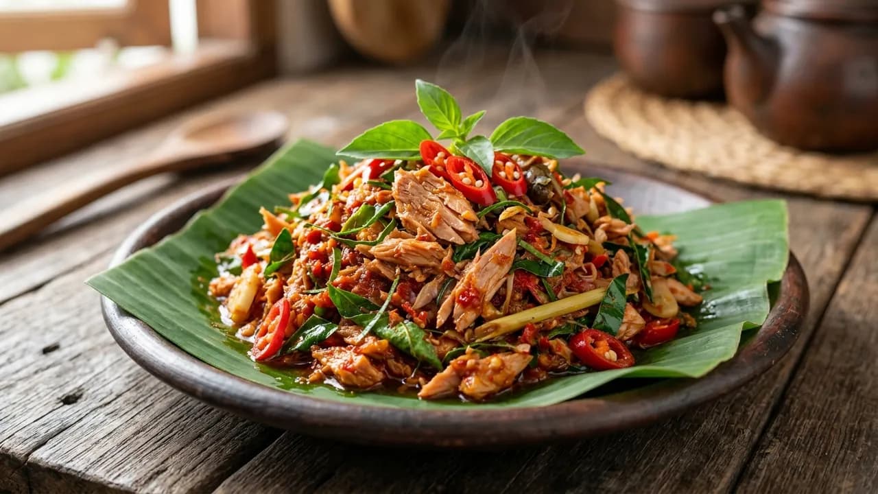 Resep Ikan Tongkol Suwir Pedas Kemangi Gurih Khas Dapur Nusantara