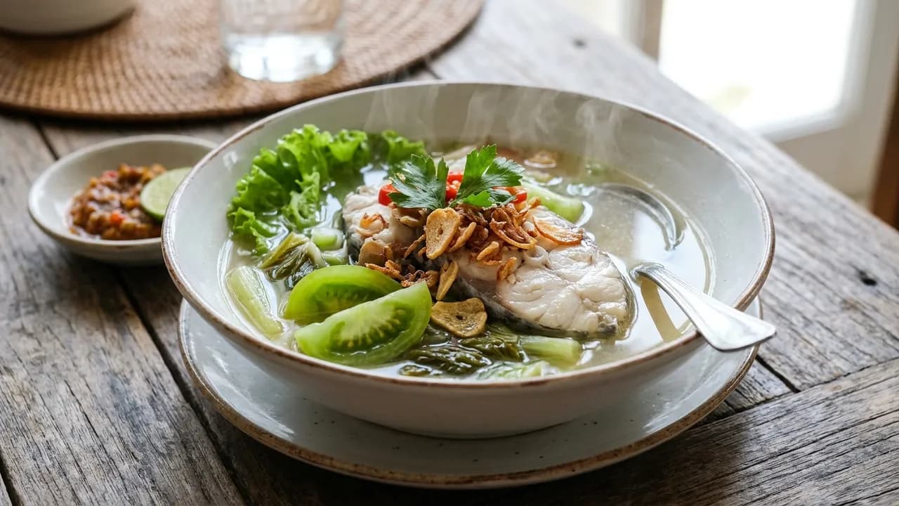 Resep Sop Ikan Batam Kuah Bening Tomat Hijau Sawi Asin Segar