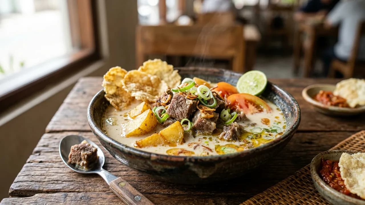 Resep Soto Betawi Daging Sapi Kuah Santan Susu Gurih Creamy